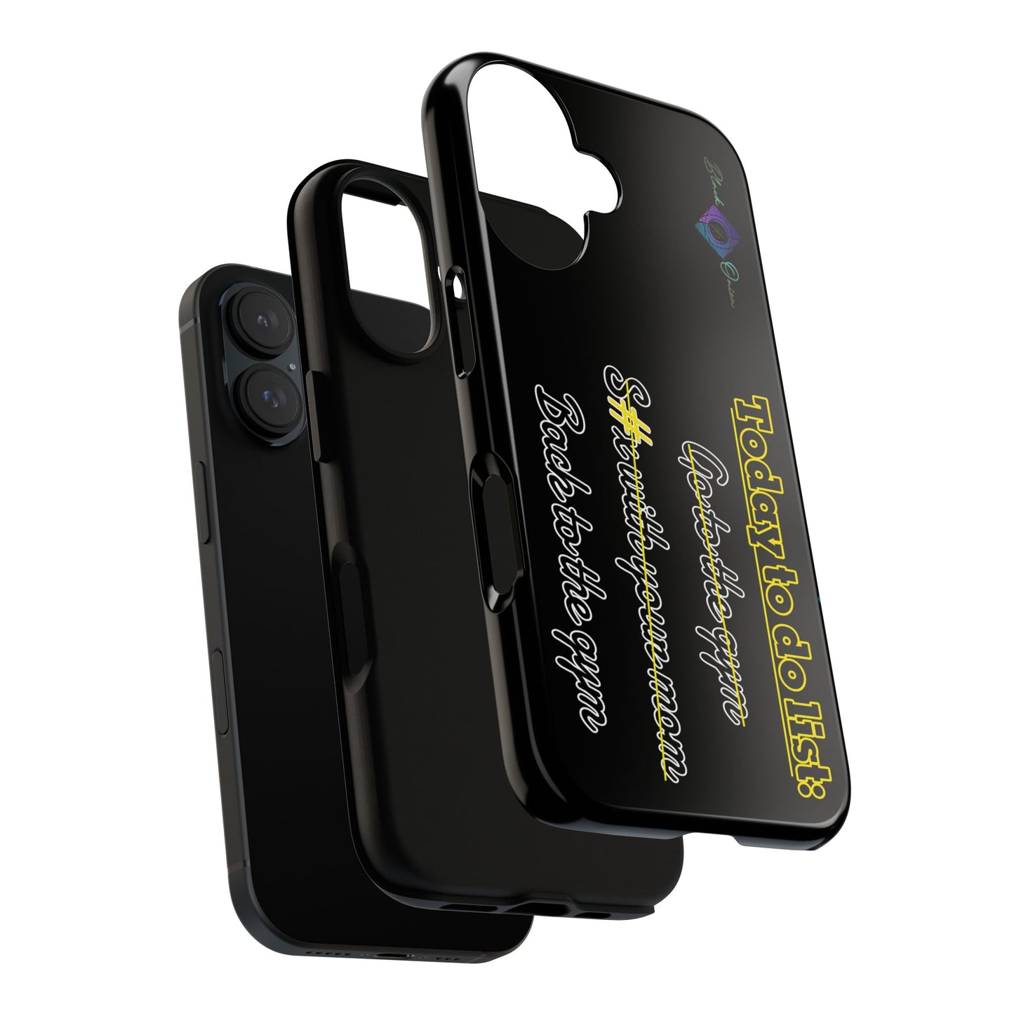 BlackOnion Brand New Phone Case - with Motivational Workout Motif’Today to do list ‘💪🔥🫵