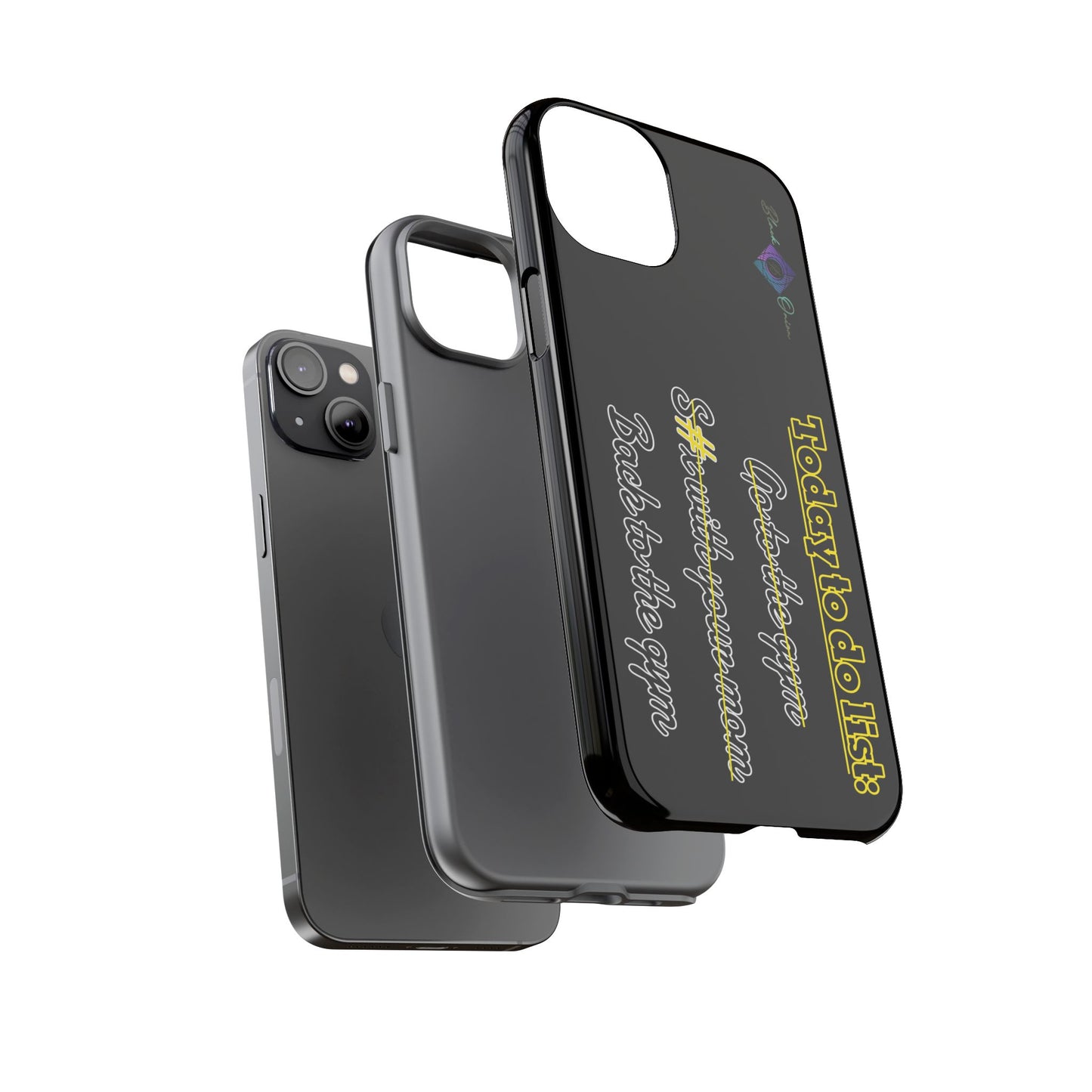 BlackOnion Brand New Phone Case - with Motivational Workout Motif’Today to do list ‘💪🔥🫵