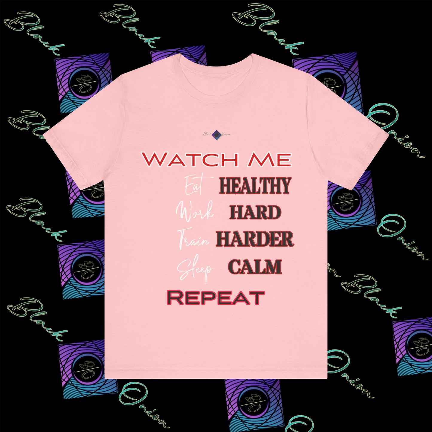 BlackOnion "Watch Me" T-Shirt with Workout Motif V3 ๐ช๐ฅ