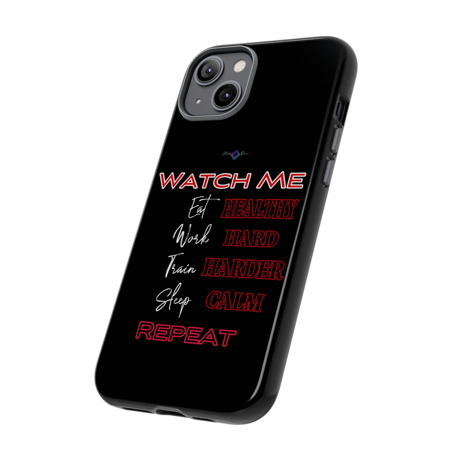 BlackOnion Phone Case -with Motivational Motif 'Watch Me' 💪🔥🫵