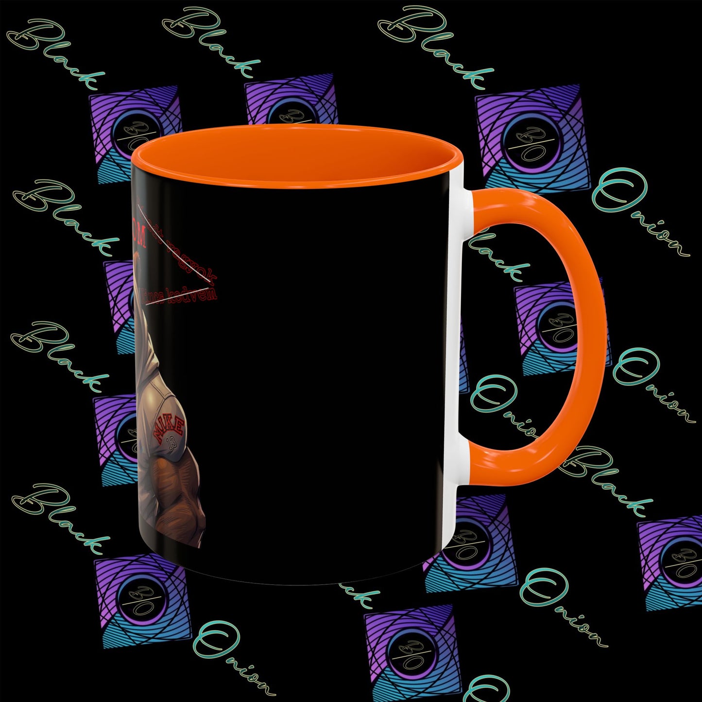 BlackOnion Coffee Mug - 11oz with Workout Motif ‘Mike 13 V2 ’🔥💪🫵
