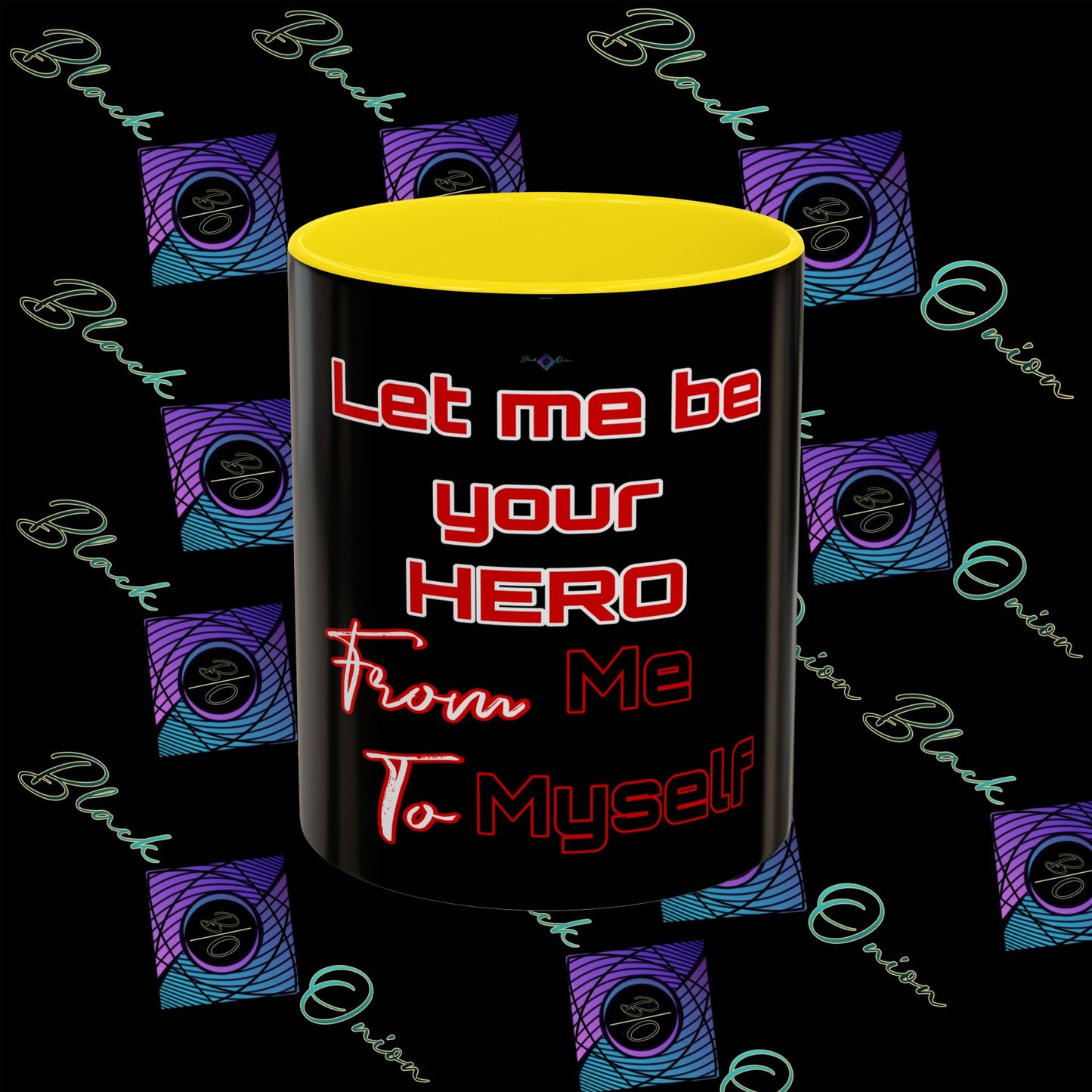 BlackOnion Coffee Mug Serial 2 with Workout Motif ‘Let me be your Hero’🫵🔥💪