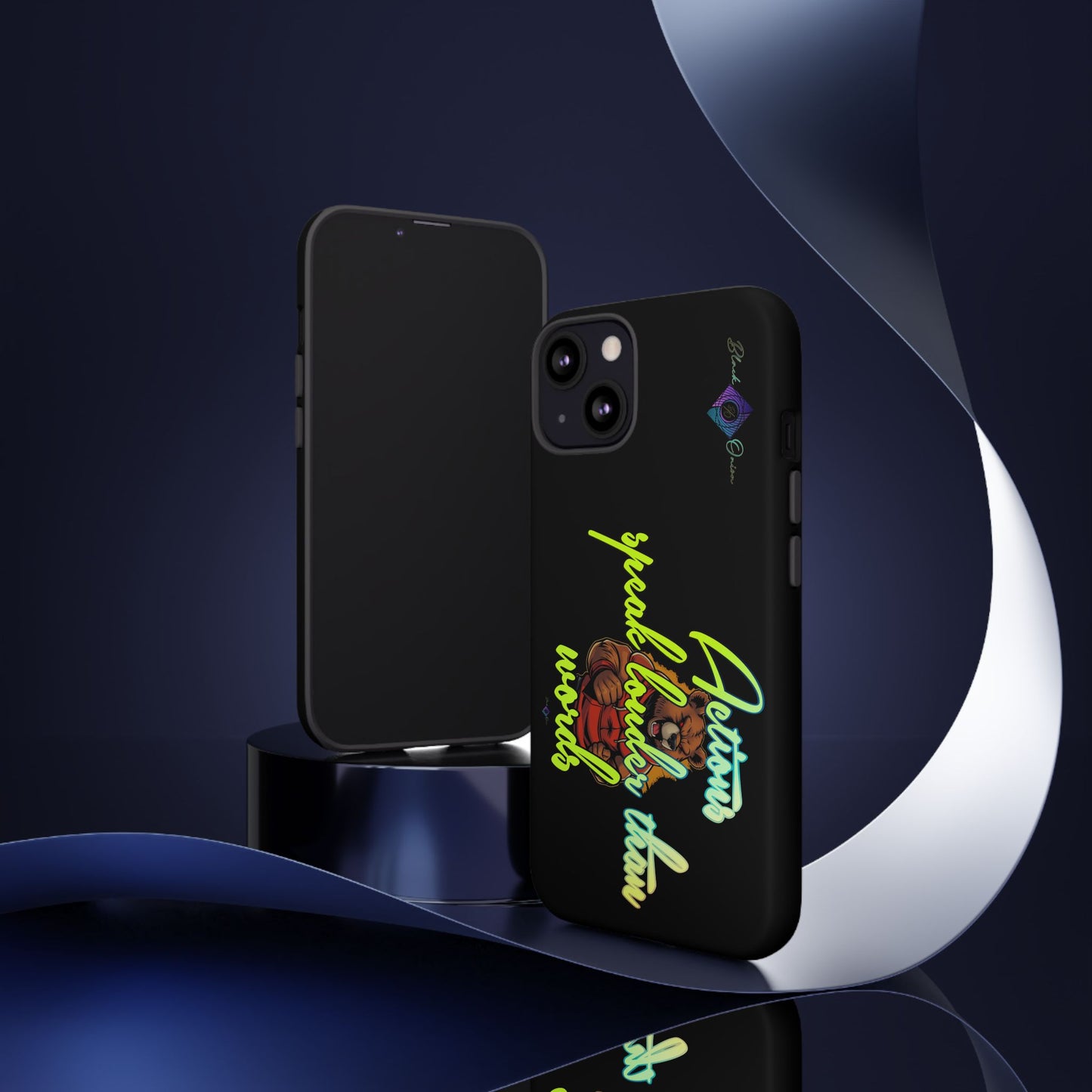 BlackOnion Brand New Phone Case - with Motivational Workout Motif ‘Actions speak lauder ‘💪🔥🫵
