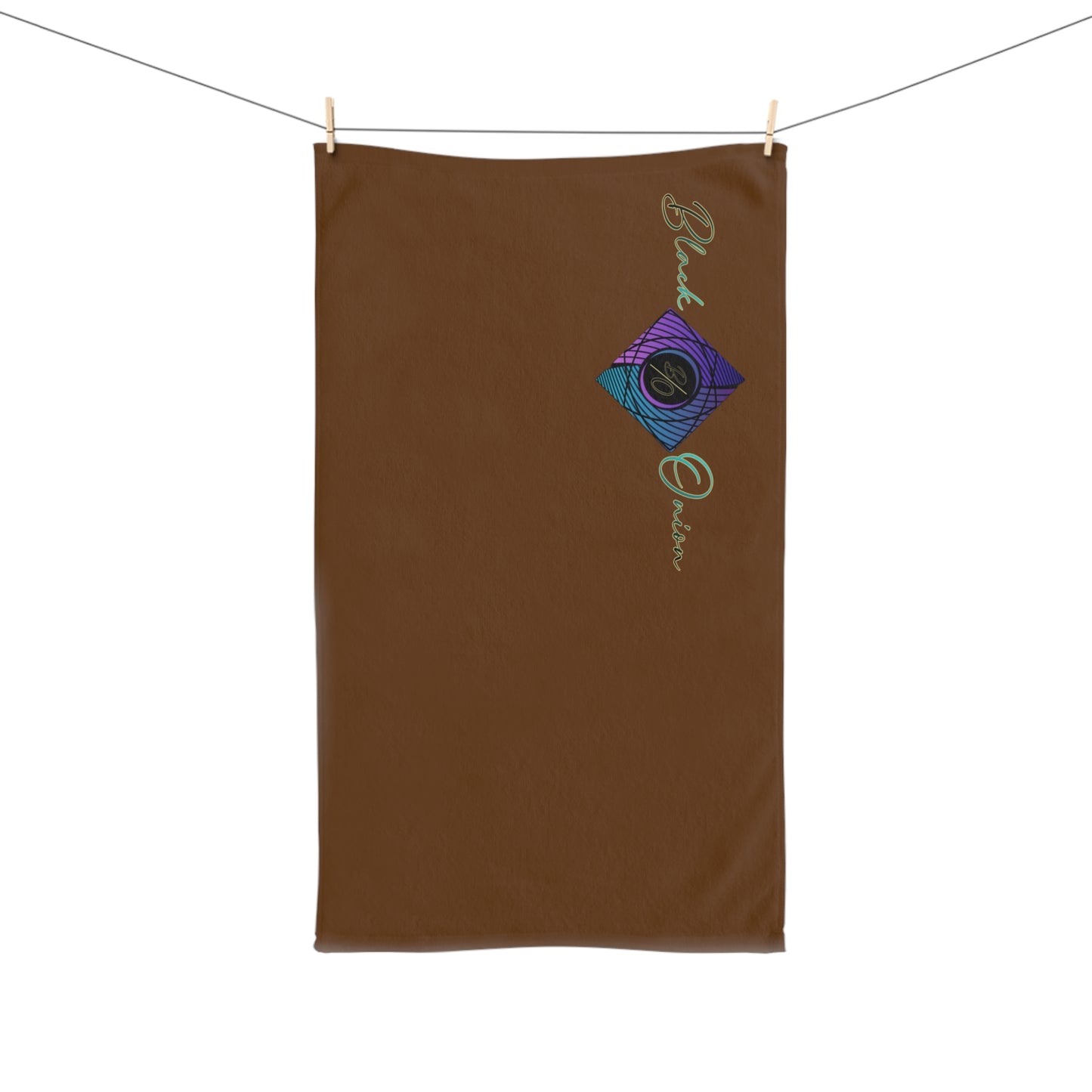 BlackOnion Chic Hand Towel with Stylish BlackOnion Design and Brown colour 🔥💪