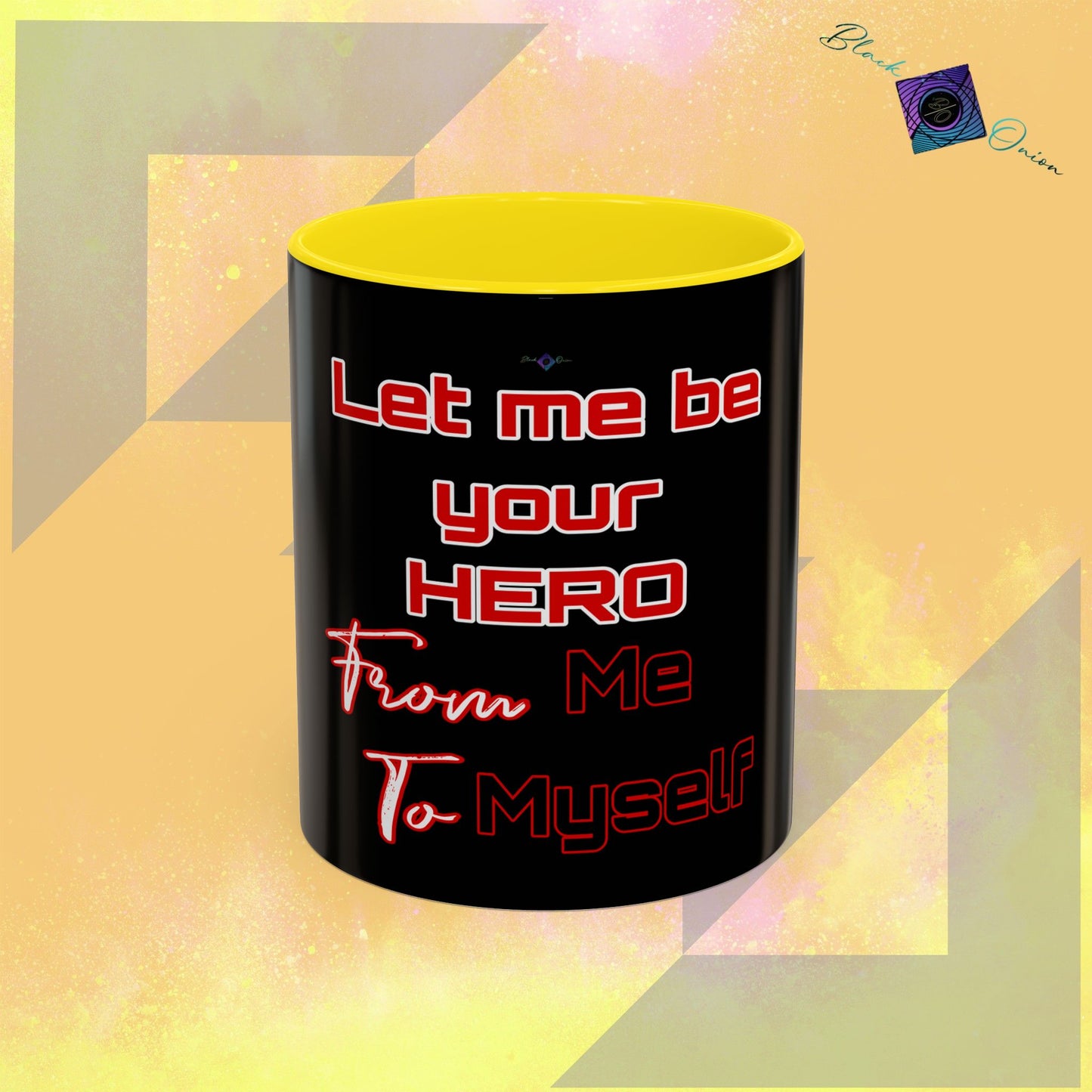 BlackOnion Coffee Mug Serial 2 with Workout Motif ‘Let me be your Hero’🫵🔥💪