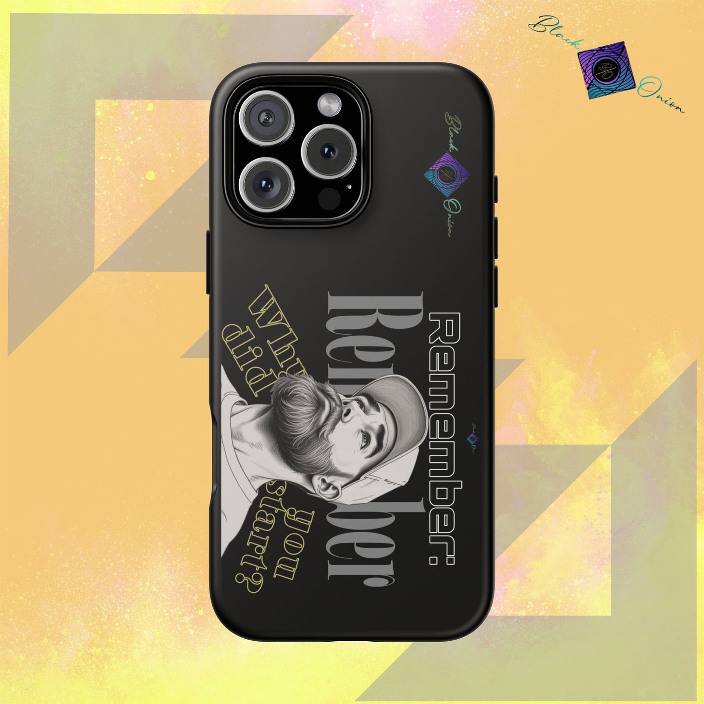 BlackOnion Brand New Phone Case - with Motivational Workout Motif’Remember ‘💪🔥🫵