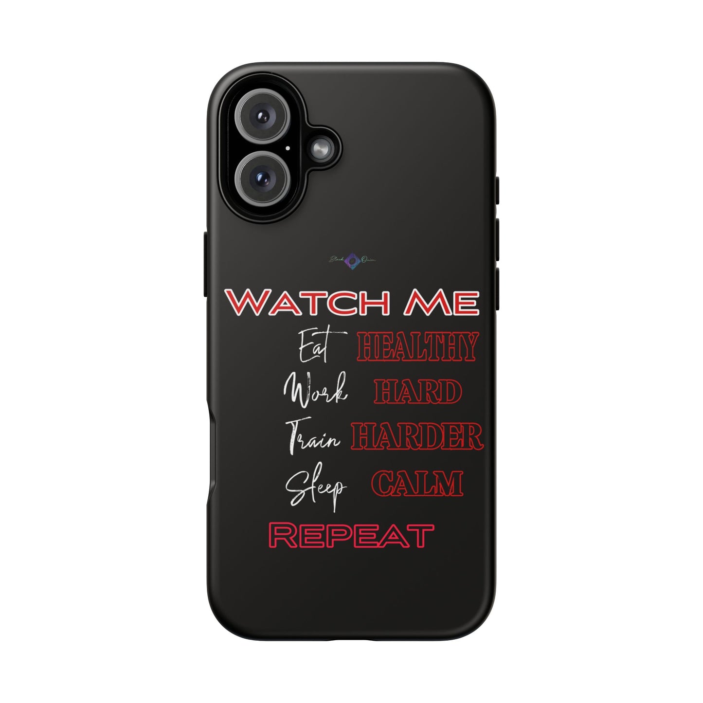 BlackOnion Phone Case -with Motivational Motif 'Watch Me' 💪🔥🫵