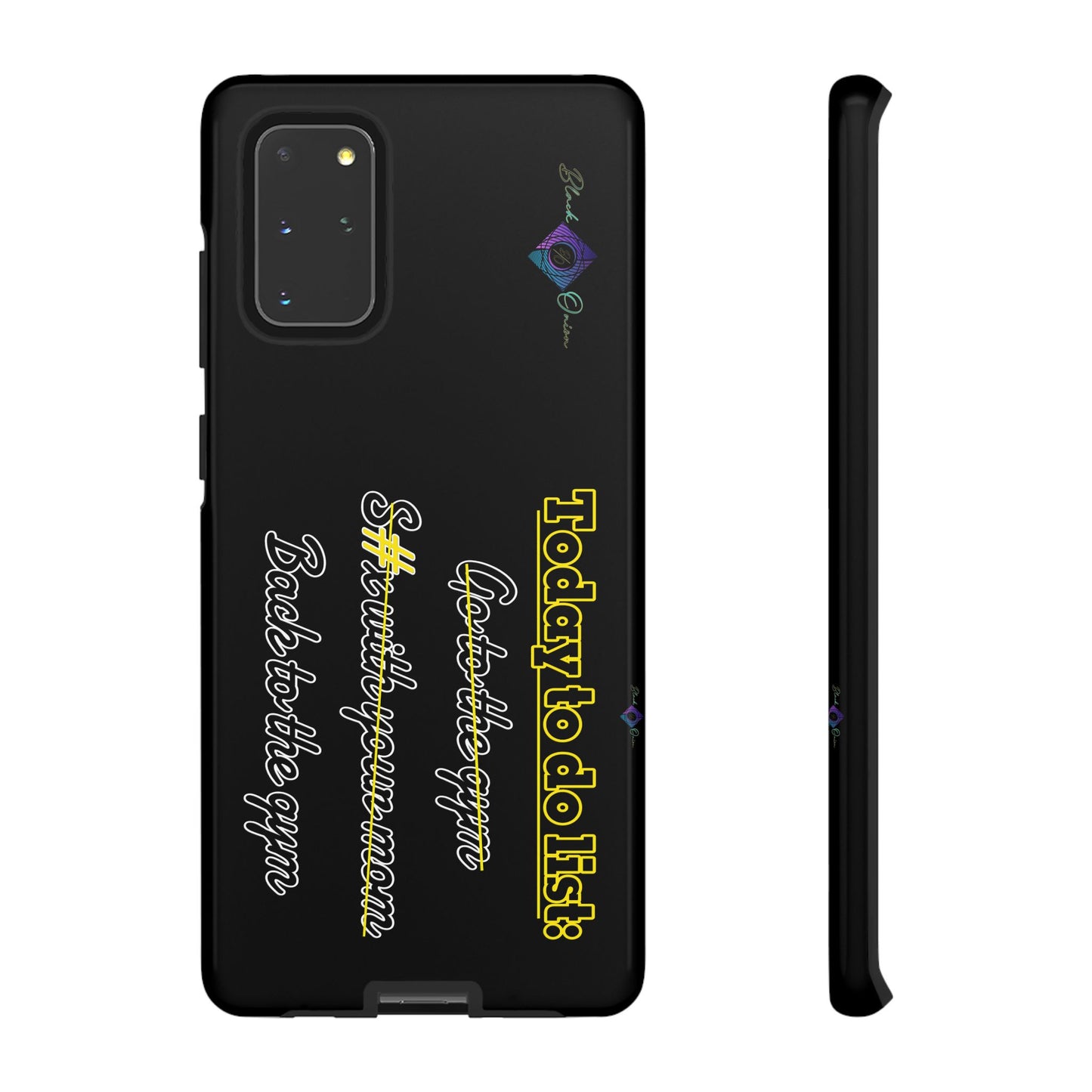 BlackOnion Brand New Phone Case - with Motivational Workout Motif’Today to do list ‘💪🔥🫵