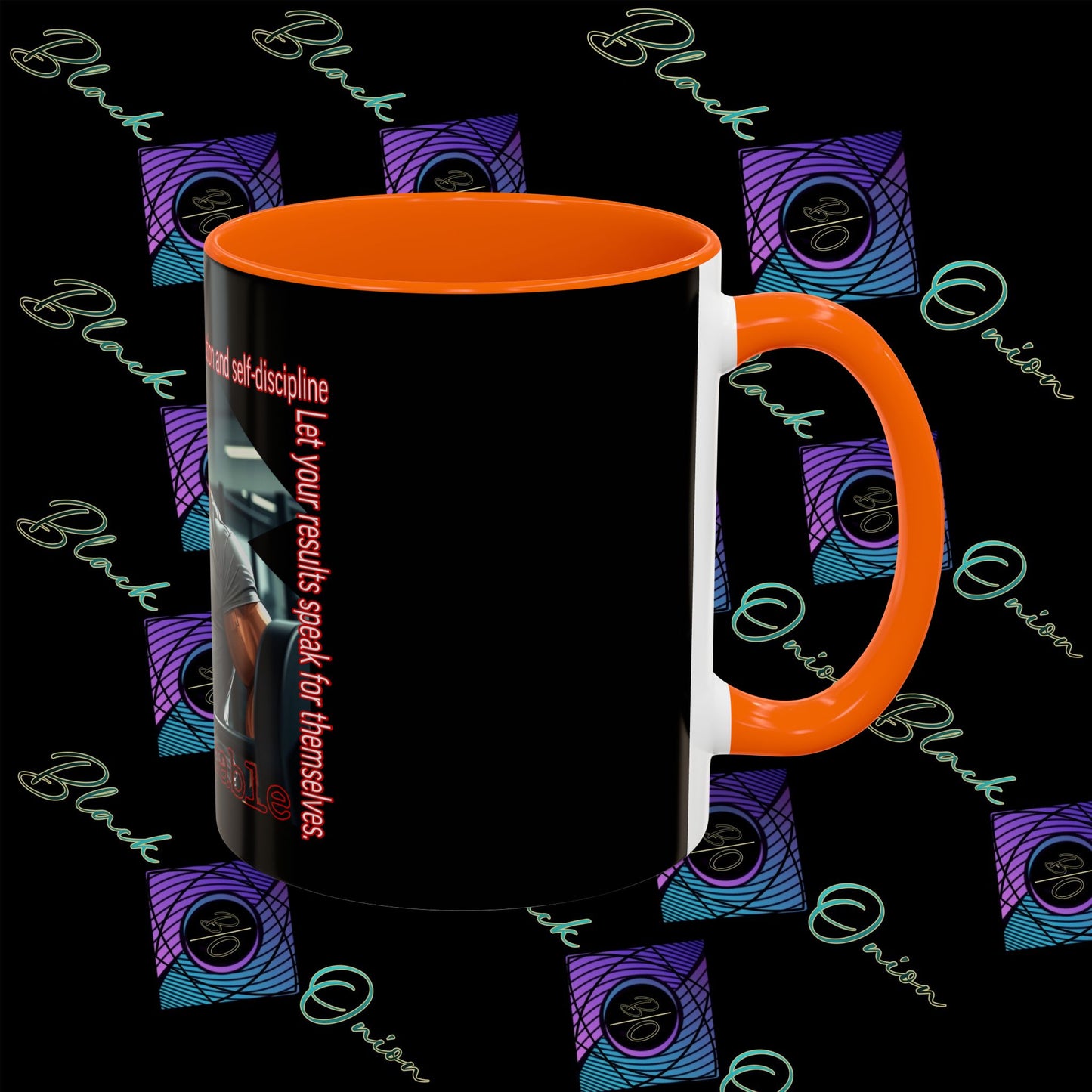 BlackOnion Coffee Mug - 11oz with Workout Motif ‘Unstoppable’🔥💪🫵