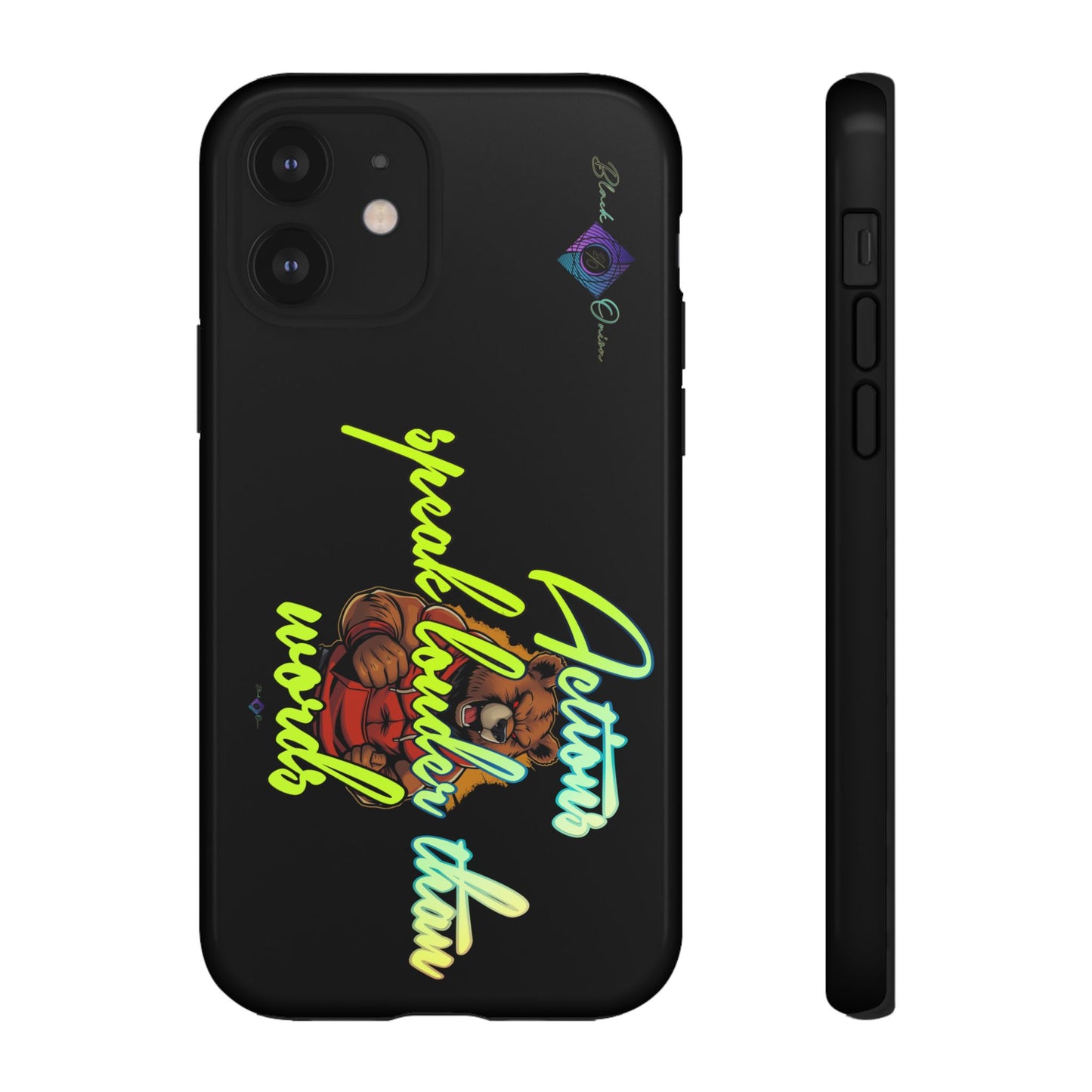 BlackOnion Brand New Phone Case - with Motivational Workout Motif ‘Actions speak lauder ‘💪🔥🫵