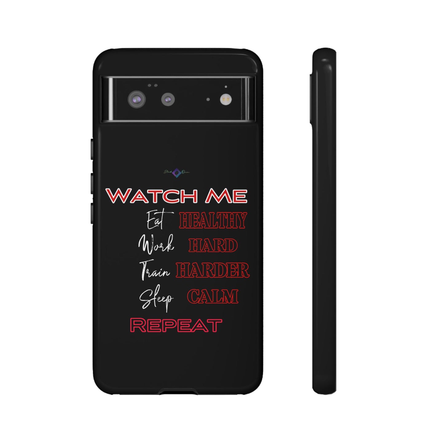 BlackOnion Phone Case -with Motivational Motif 'Watch Me' 💪🔥🫵