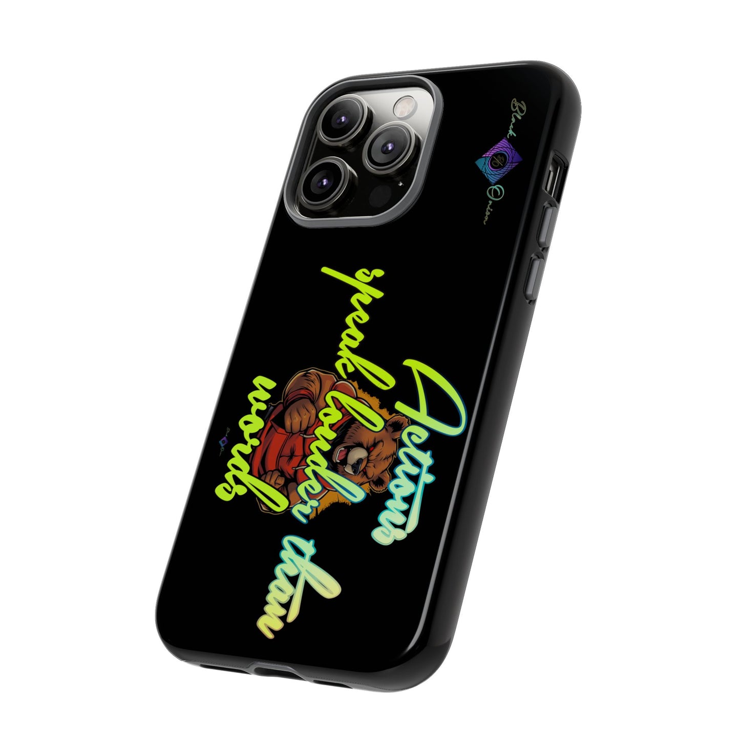 BlackOnion Brand New Phone Case - with Motivational Workout Motif ‘Actions speak lauder ‘💪🔥🫵