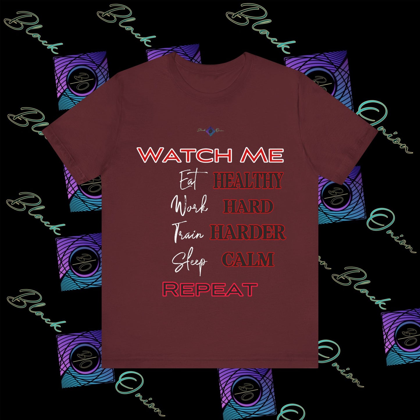 BlackOnion "Watch Me" T-Shirt with Workout Motif V3 ๐ช๐ฅ