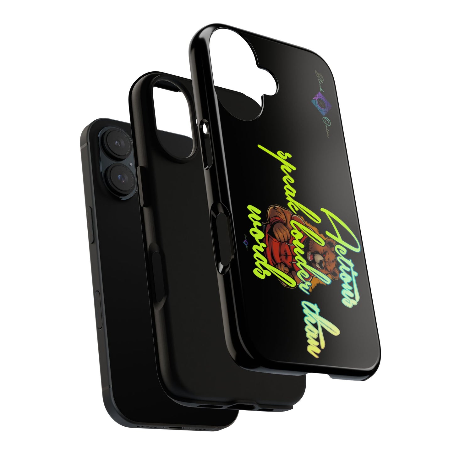 BlackOnion Brand New Phone Case - with Motivational Workout Motif ‘Actions speak lauder ‘💪🔥🫵