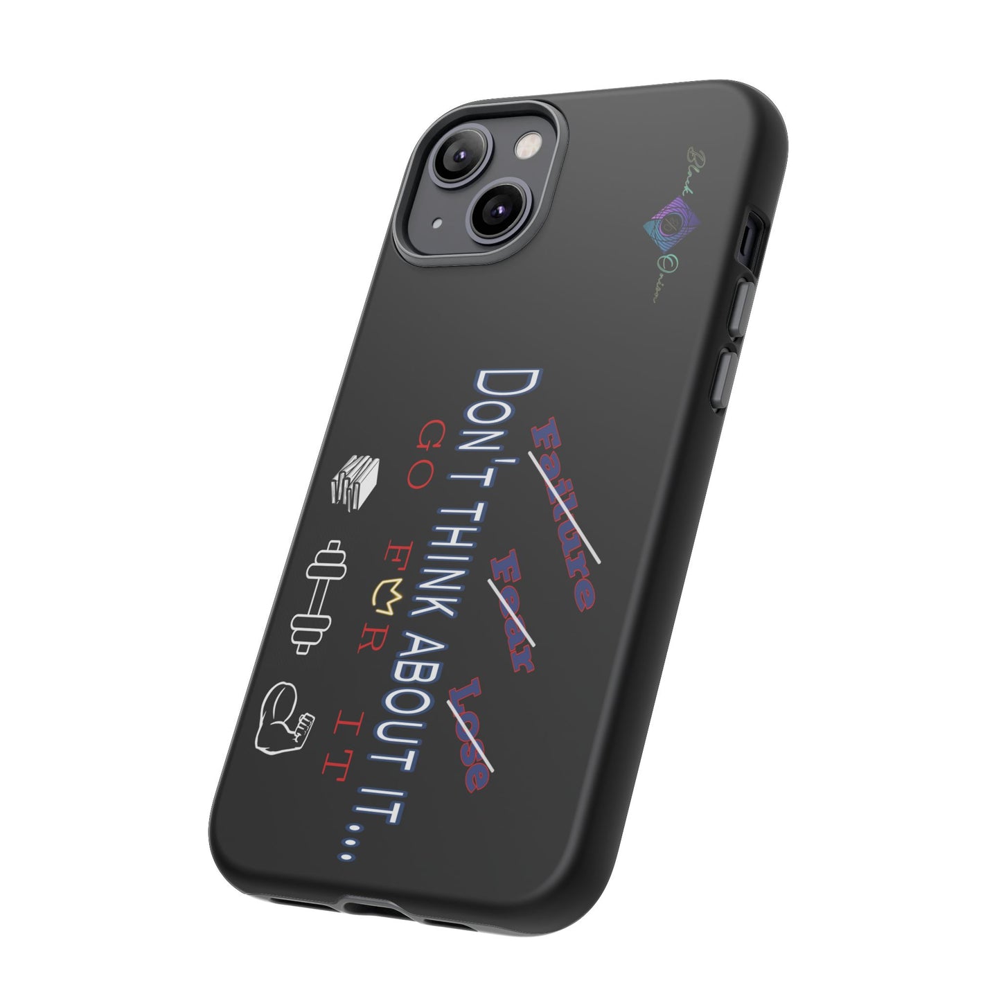 BlackOnion Brand New Phone Case - with Motivational Workout Motif’Don’t think ‘💪🔥🫵
