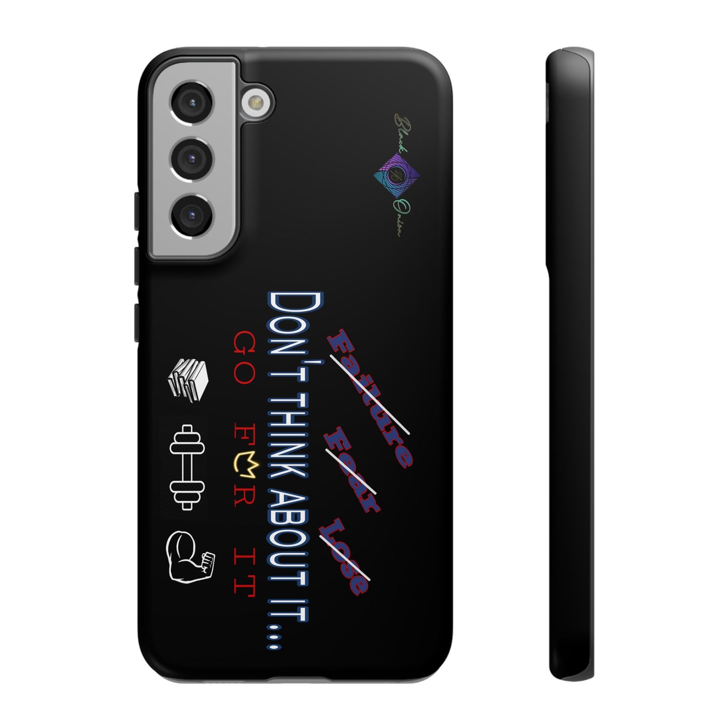 BlackOnion Brand New Phone Case - with Motivational Workout Motif’Don’t think ‘💪🔥🫵