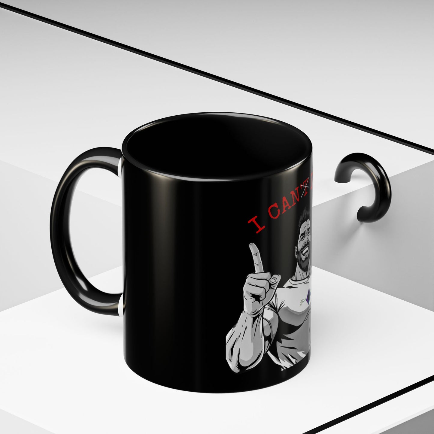 BlackOnion Coffee Mug - 11oz with Workout Motif ‘I Can Do It ’🔥💪🫵