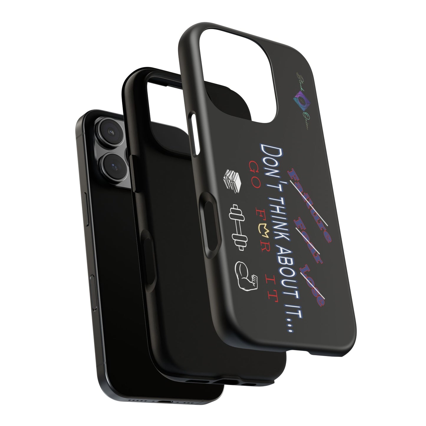 BlackOnion Brand New Phone Case - with Motivational Workout Motif’Don’t think ‘💪🔥🫵