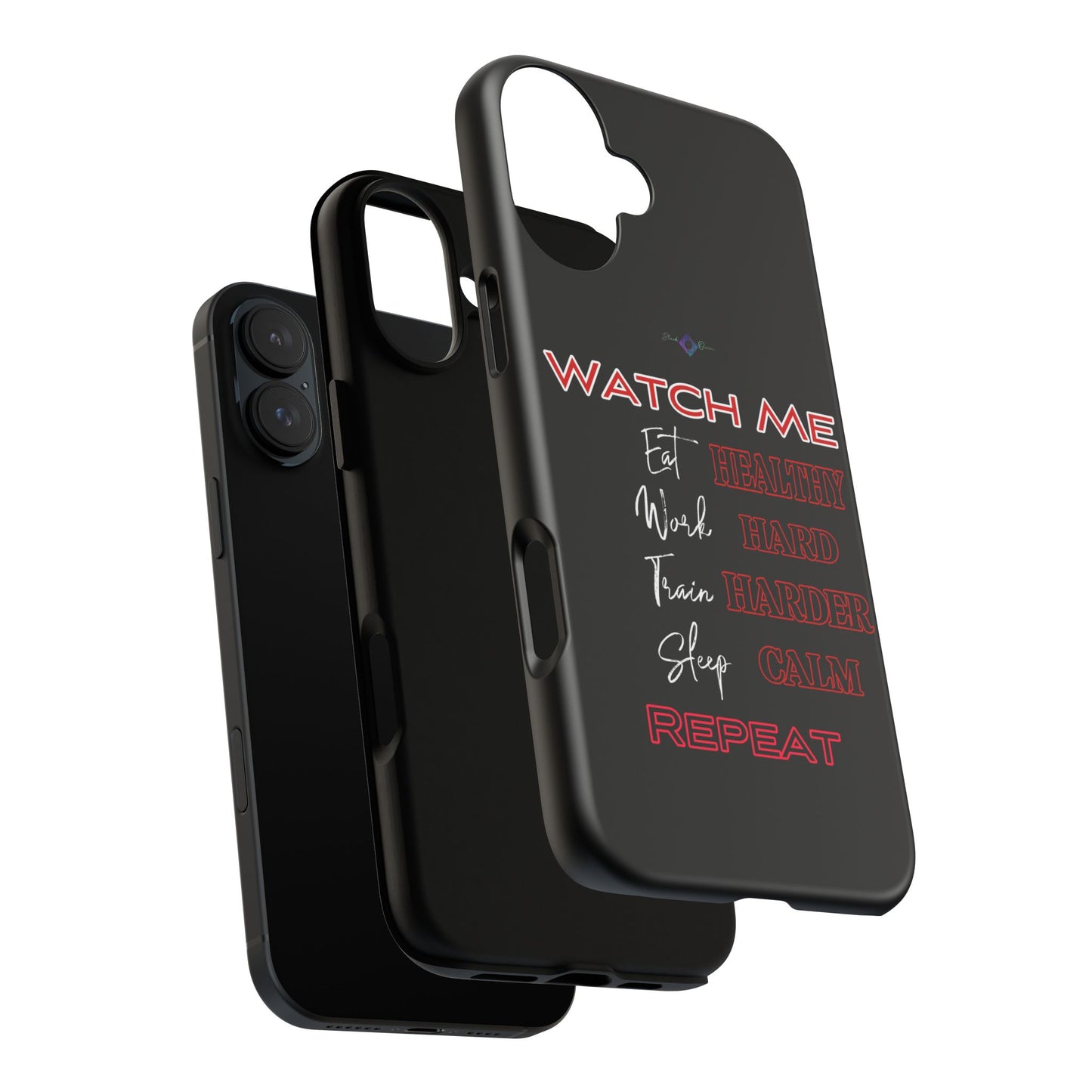 BlackOnion Phone Case -with Motivational Motif 'Watch Me' 💪🔥🫵