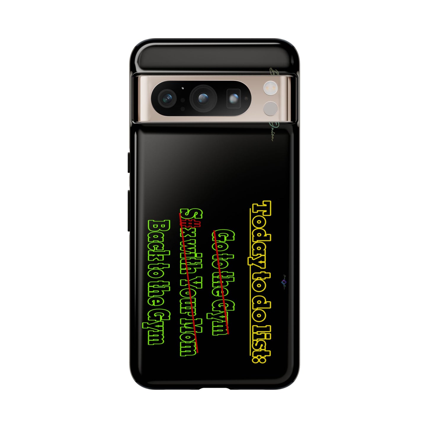 BlackOnion Brand New Phone Case - with Motivational Workout Motif’Today To Do List V2 ‘💪🔥🫵