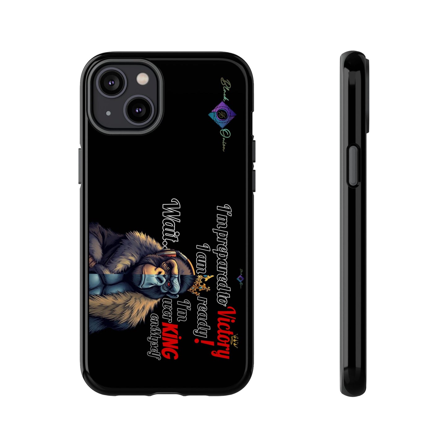 BlackOnion Brand New Phone Case - with Motivational Workout Motif’Victory 👑‘💪🔥🫵
