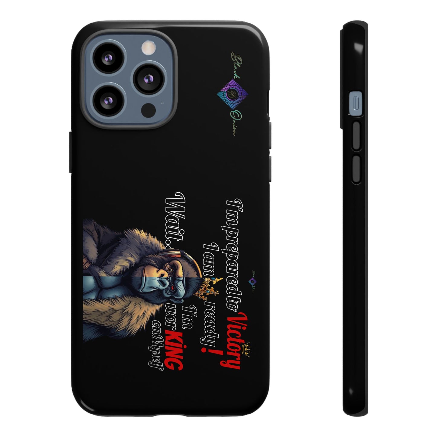 BlackOnion Brand New Phone Case - with Motivational Workout Motif’Victory 👑‘💪🔥🫵