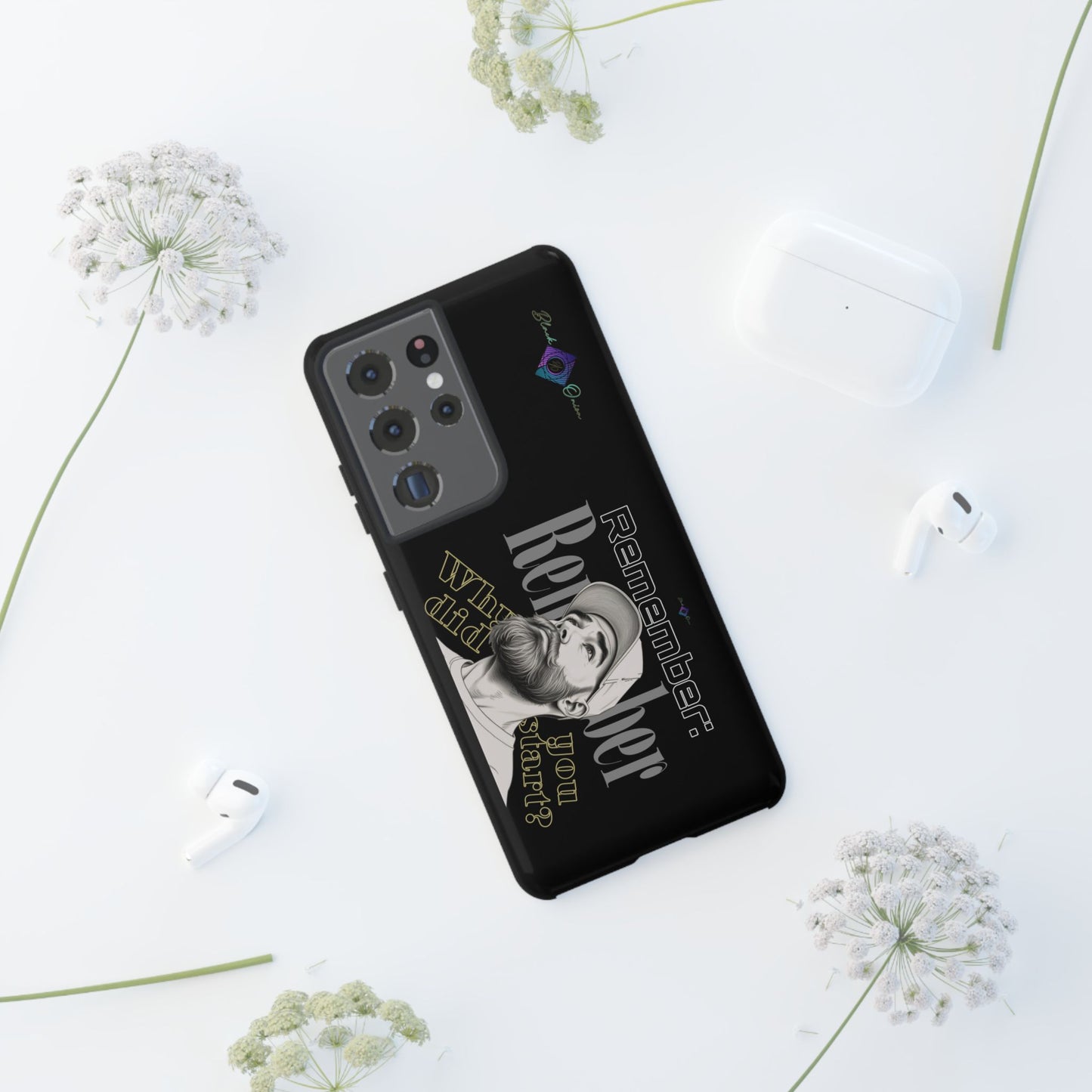 BlackOnion Brand New Phone Case - with Motivational Workout Motif’Remember ‘💪🔥🫵