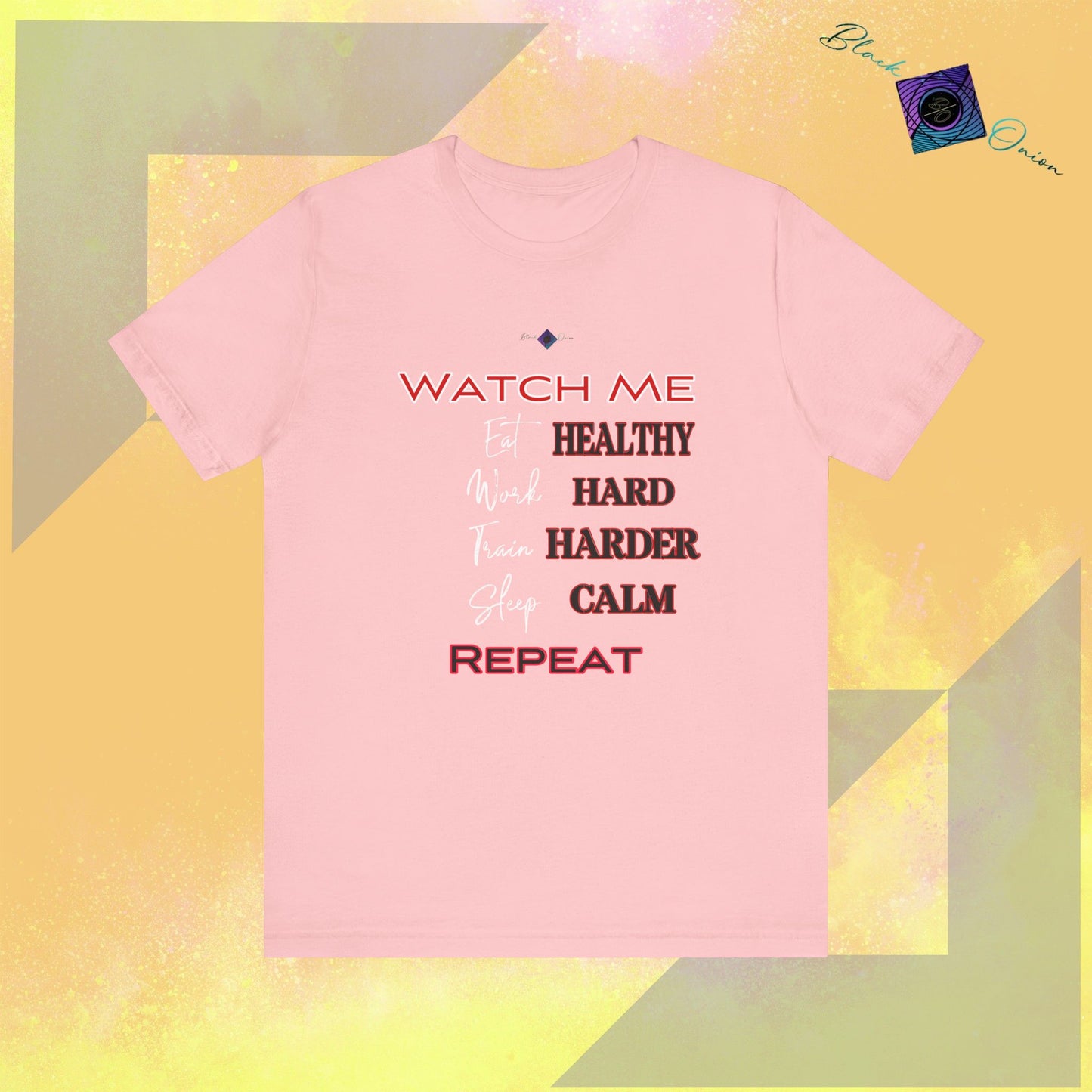 BlackOnion T-Shirt with Workout Motif V4 ‘ Watch Me’💪🔥🫵
