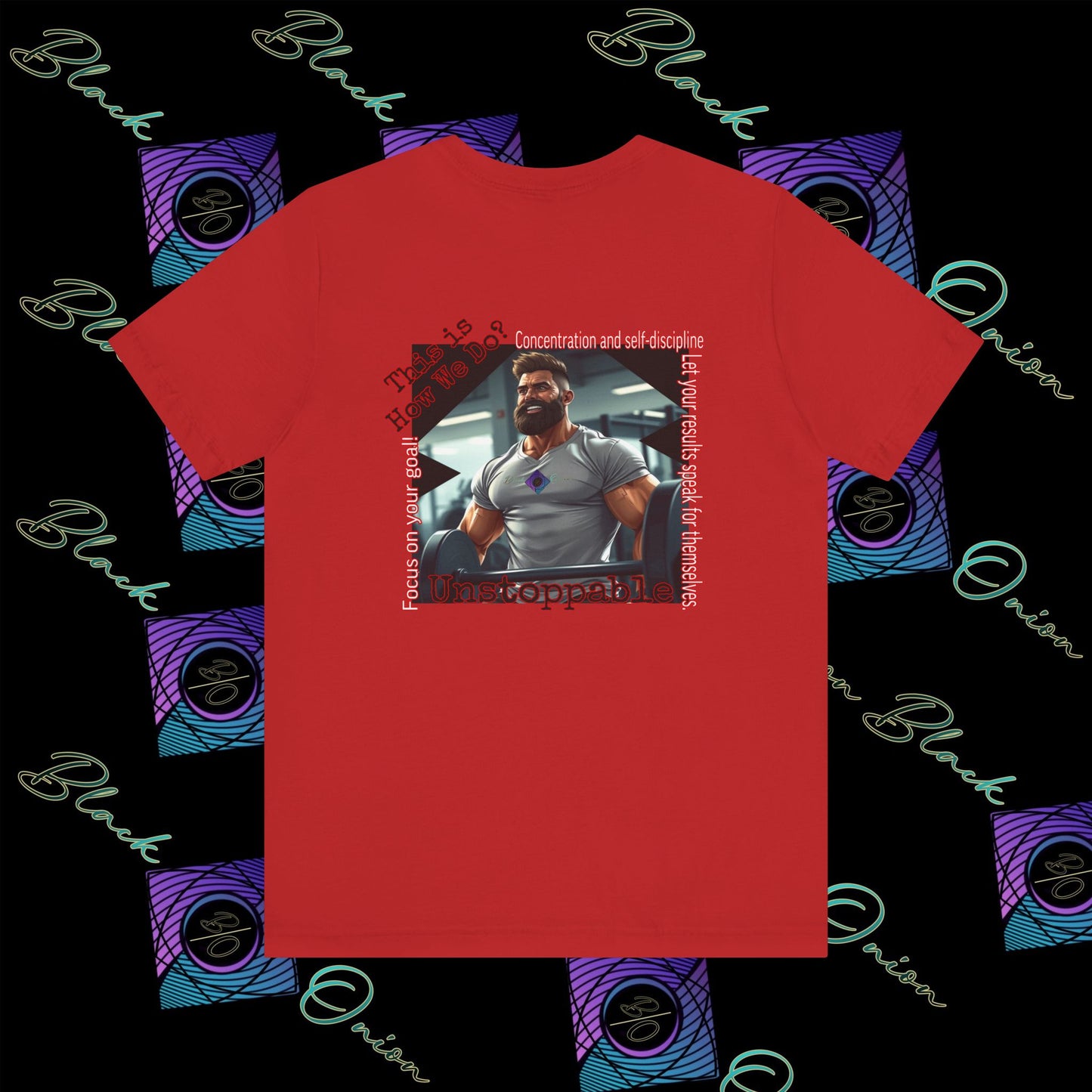 BlackOnion 'Unstoppable' T-Shirt with Workout Motif ๐ช๐ฅ