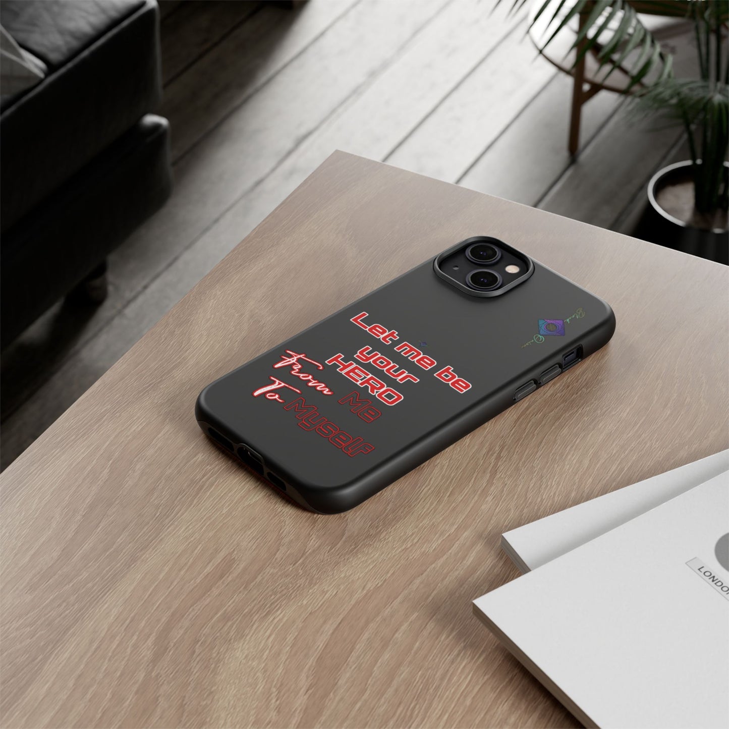 BlackOnion Brand New Phone Case - with Motivational Workout Motif’Let me be your Hero ‘💪🔥🫵