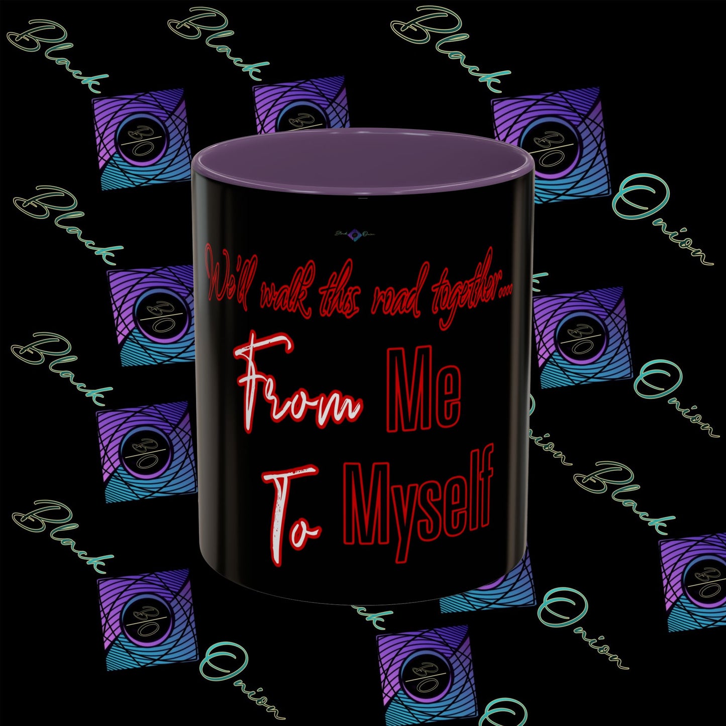 BlackOnion Coffee Mug Serial 2 with Workout Motif ‘ We’ll walk this road together’🫵🔥💪