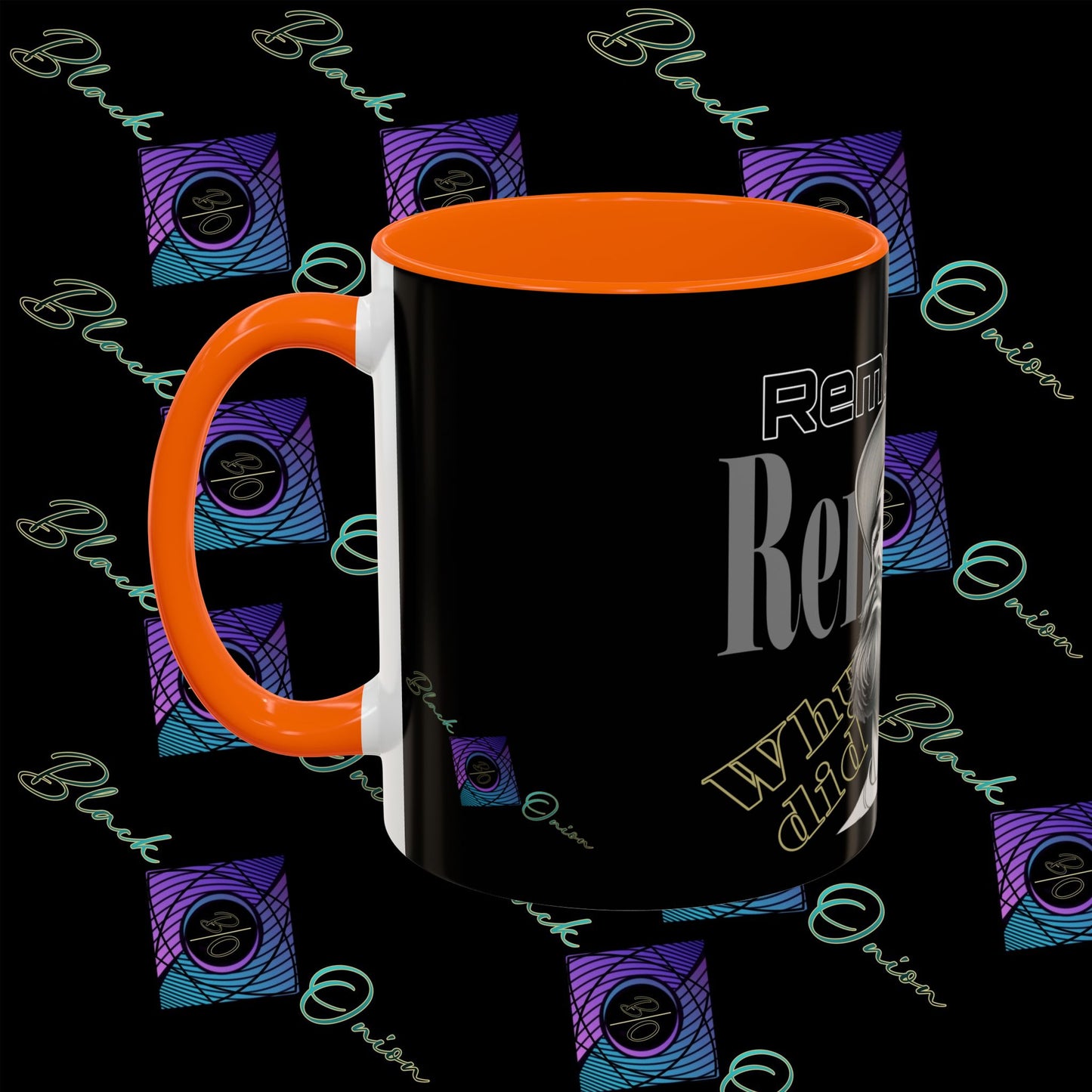 BlackOnion Coffee Mug 2 with Workout Motif ‘Remember V2’🫵🔥💪