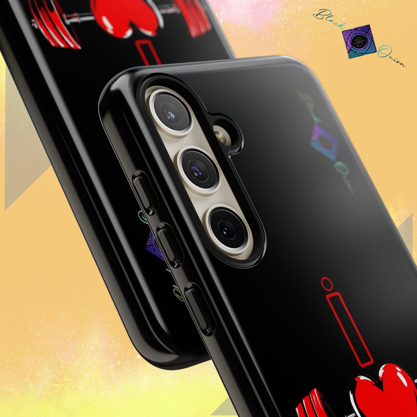 BlackOnion Brand New Phone Case - with Motivational Workout Motif’I Love Gym ‘💪🔥🫵