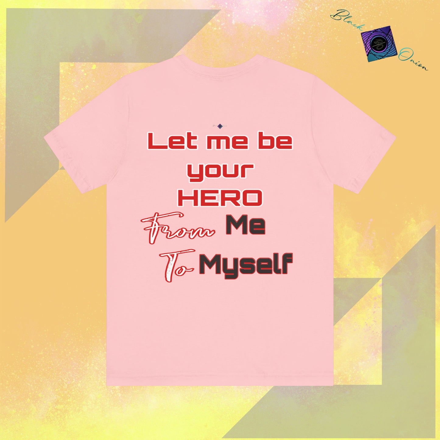 BlackOnion T-Shirt with Workout Motif “Let me be your Hero” 🫵🔥💪