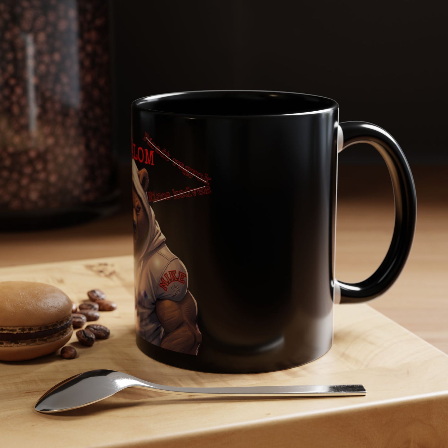 BlackOnion Coffee Mug - 11oz with Workout Motif ‘Mike 13 V2 ’🔥💪🫵