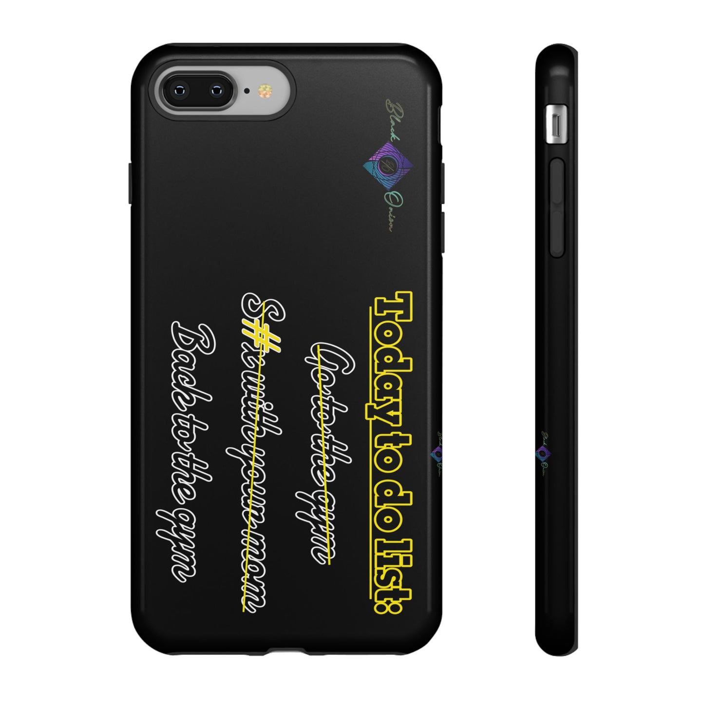 BlackOnion Brand New Phone Case - with Motivational Workout Motif’Today to do list ‘💪🔥🫵