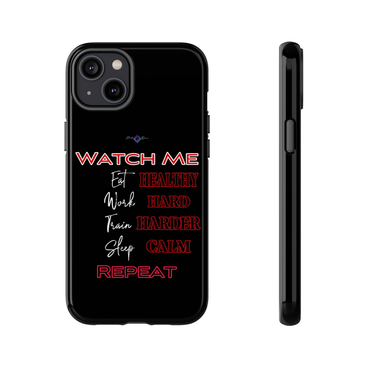 BlackOnion Phone Case -with Motivational Motif 'Watch Me' 💪🔥🫵