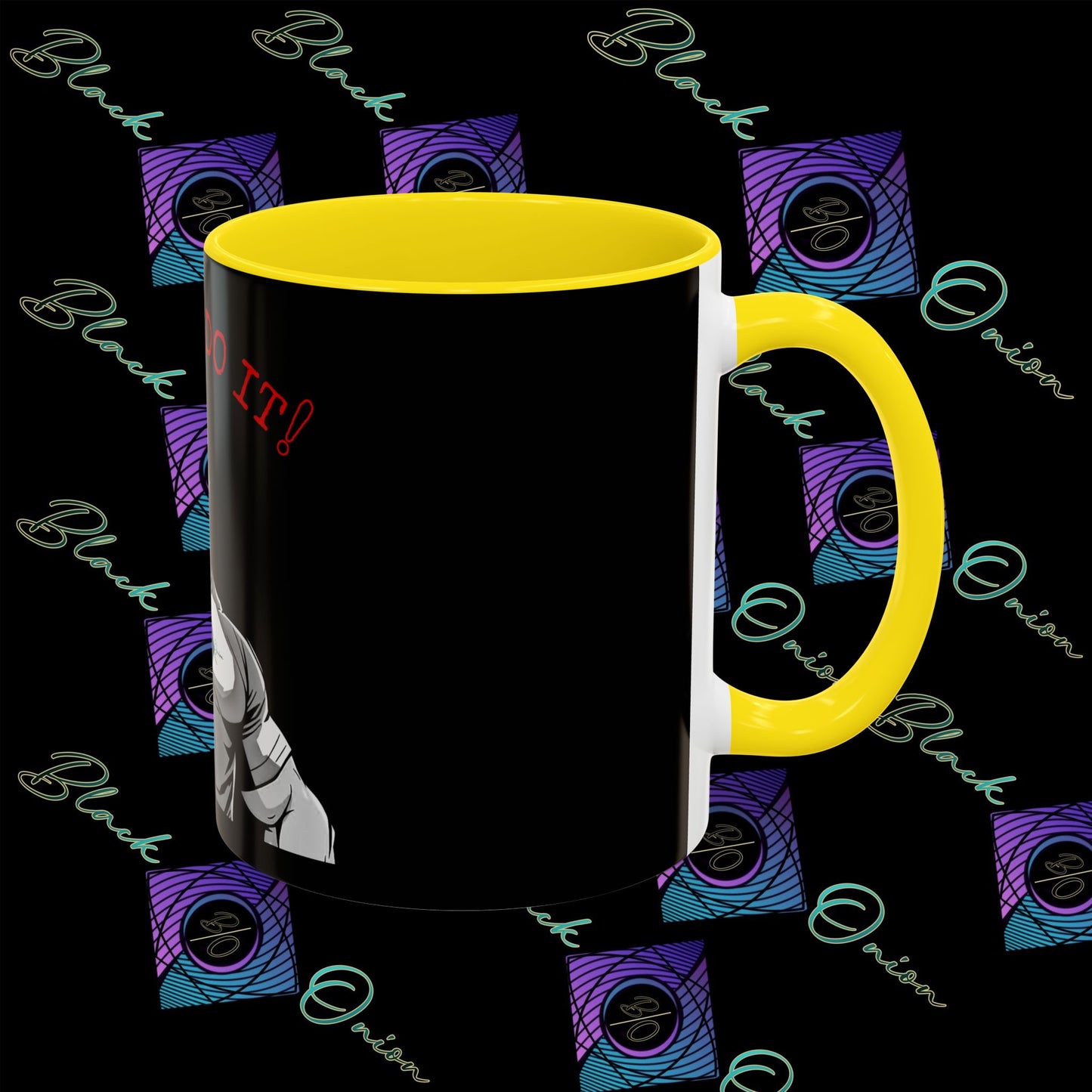 BlackOnion Coffee Mug - 11oz with Workout Motif ‘I Can Do It ’🔥💪🫵