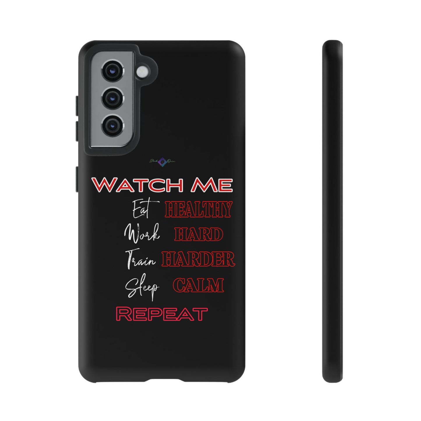 BlackOnion Phone Case -with Motivational Motif 'Watch Me' 💪🔥🫵
