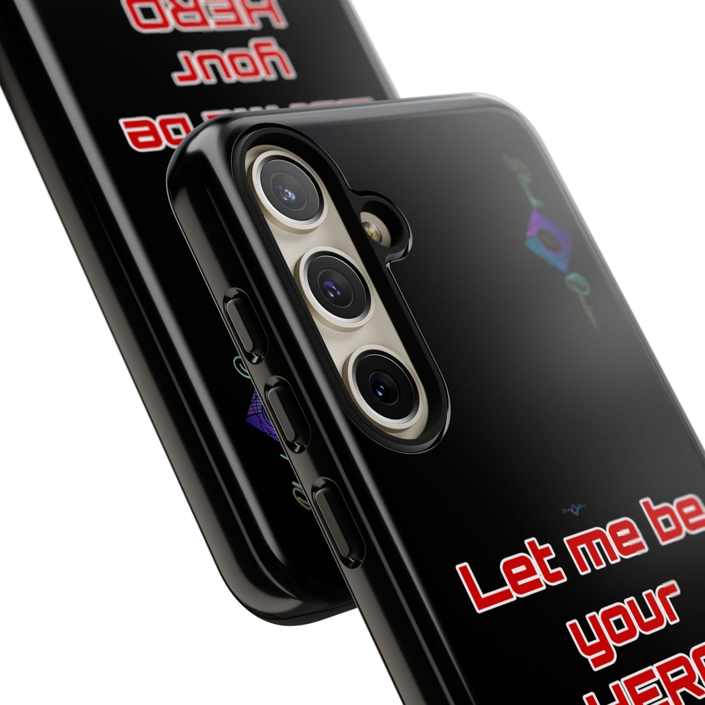 BlackOnion Brand New Phone Case - with Motivational Workout Motif’Let me be your Hero ‘💪🔥🫵