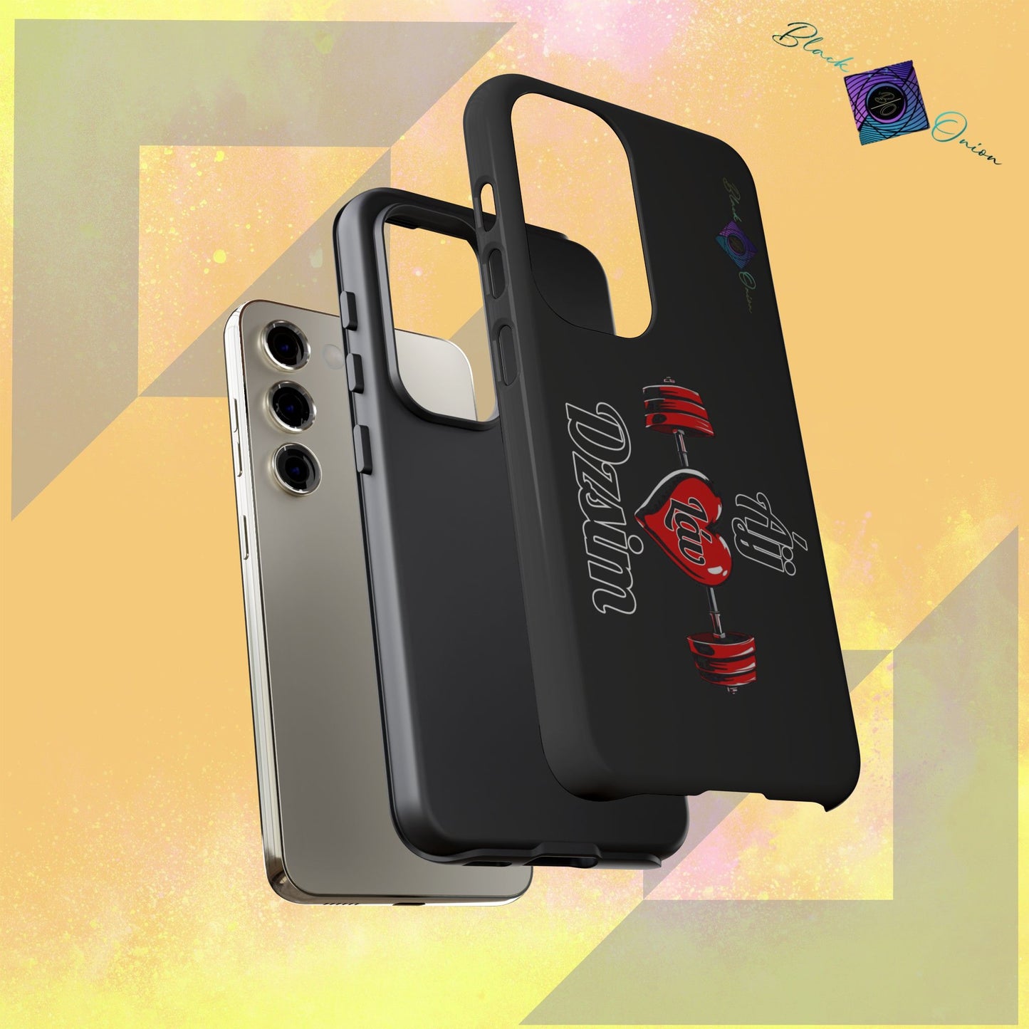 BlackOnion Brand New Phone Case - with Motivational Workout Motif’Ájj Láv Dzsim ‘💪🔥🫵