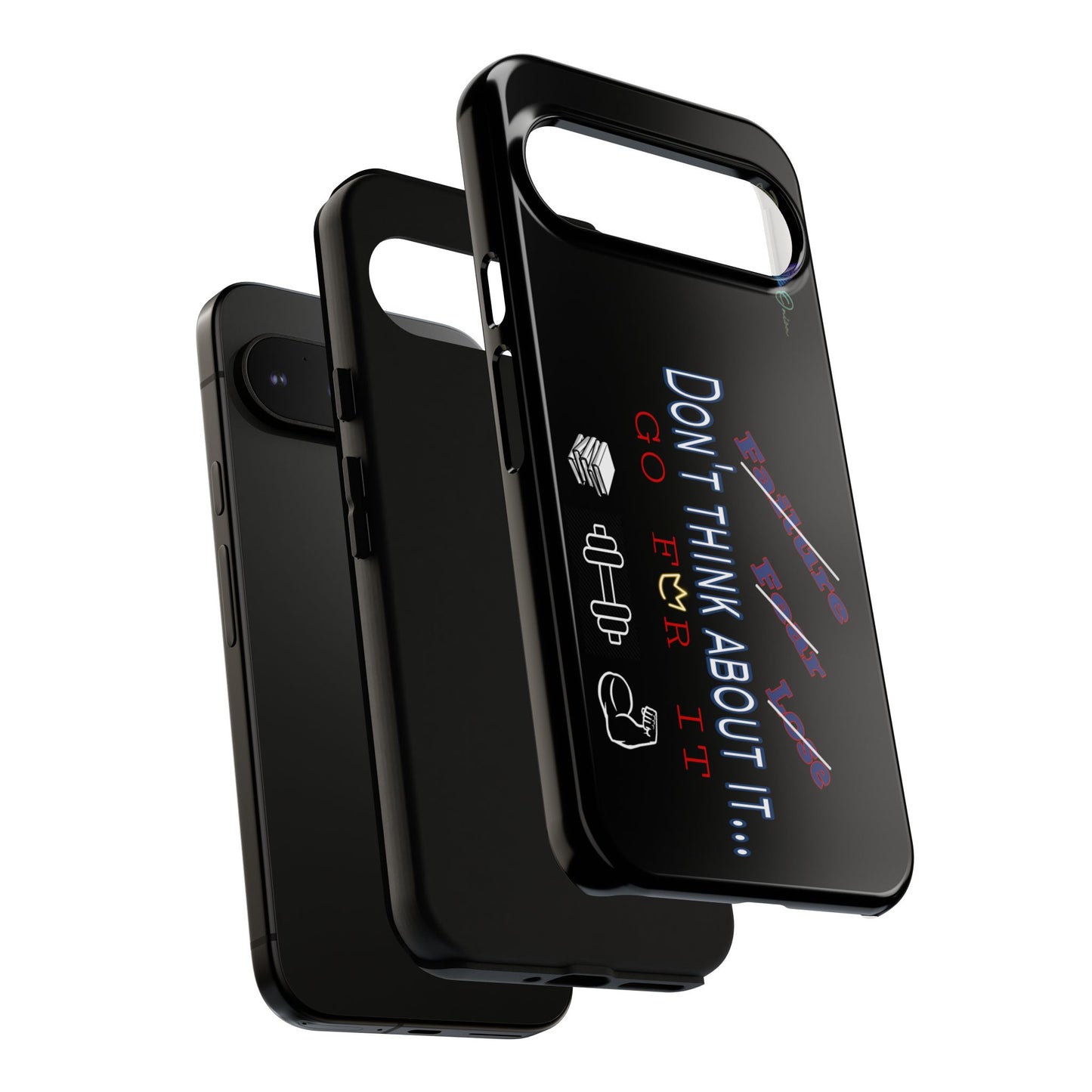 BlackOnion Brand New Phone Case - with Motivational Workout Motif’Don’t think ‘💪🔥🫵
