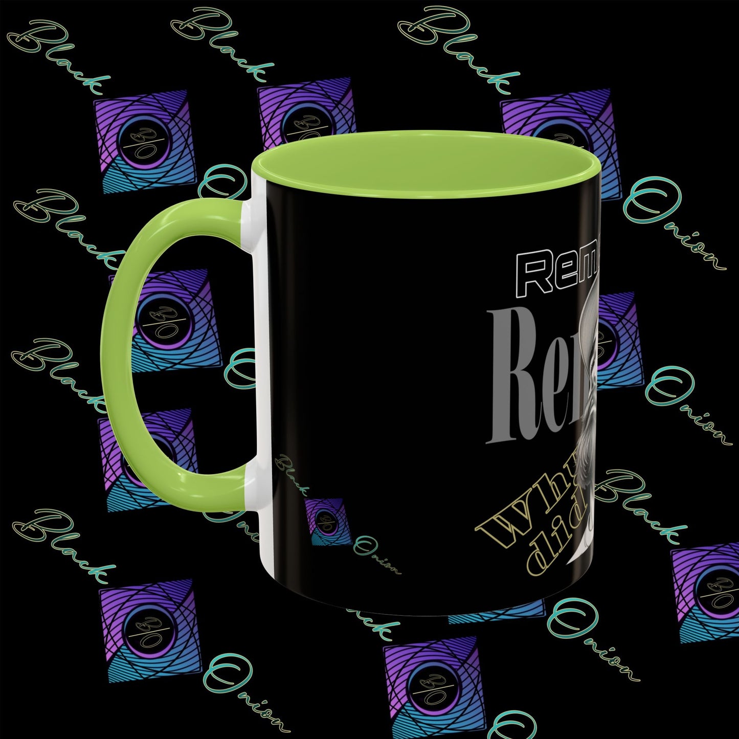 BlackOnion Coffee Mug 2 with Workout Motif ‘Remember V2’🫵🔥💪