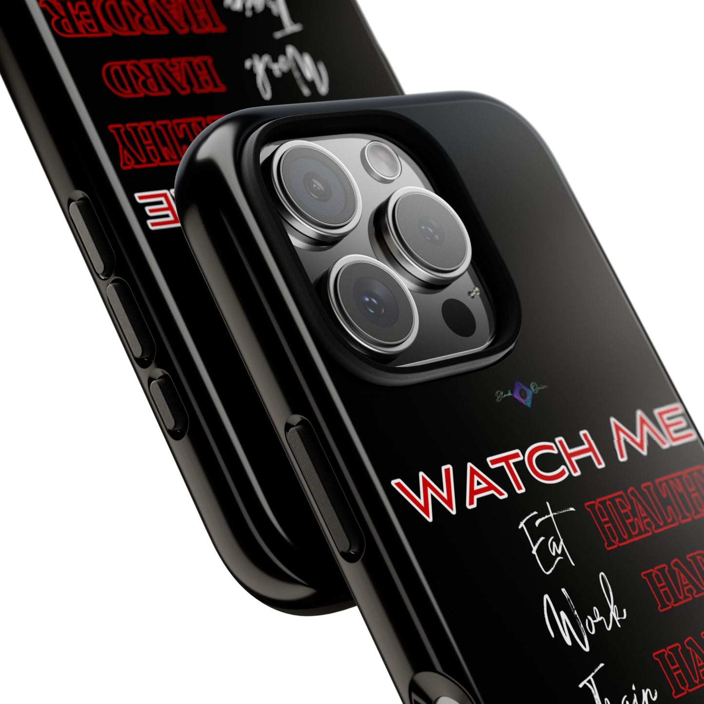 BlackOnion Phone Case -with Motivational Motif 'Watch Me' 💪🔥🫵
