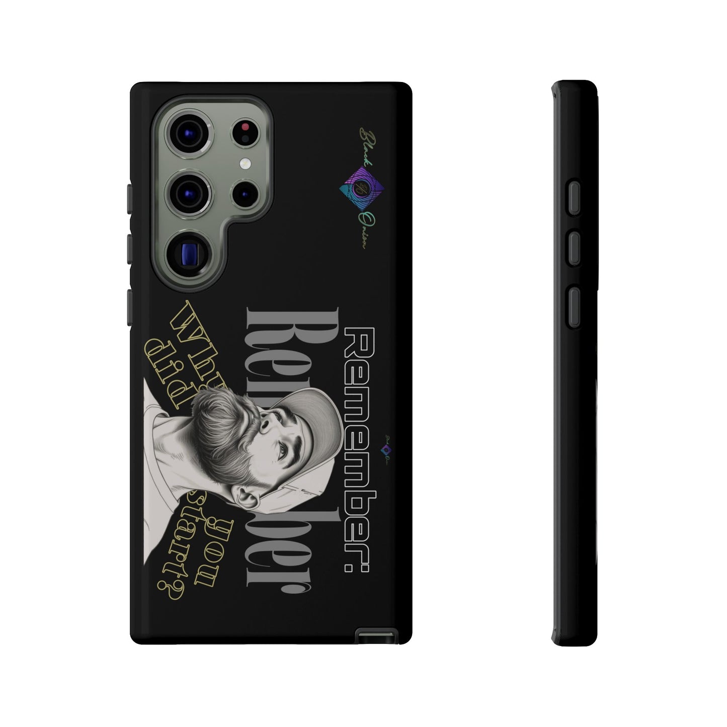 BlackOnion Brand New Phone Case - with Motivational Workout Motif’Remember ‘💪🔥🫵