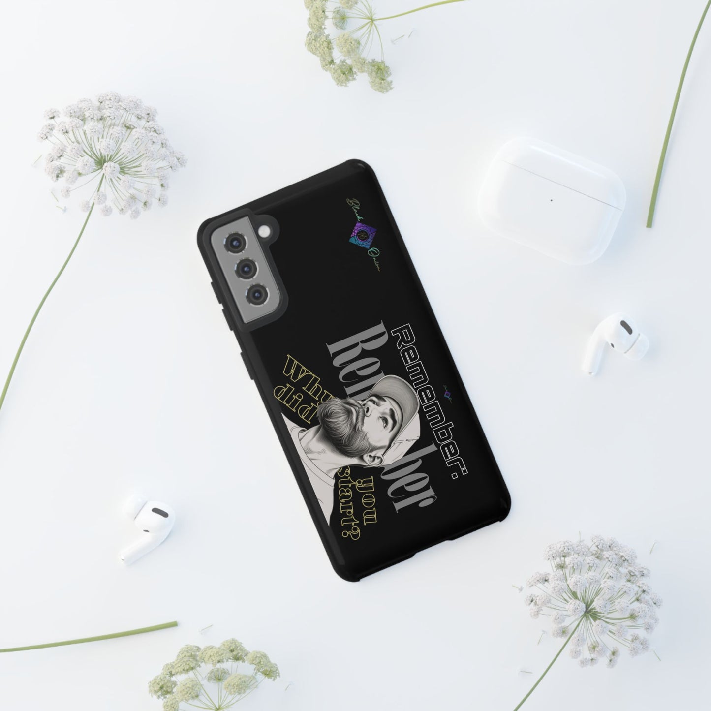 BlackOnion Brand New Phone Case - with Motivational Workout Motif’Remember ‘💪🔥🫵
