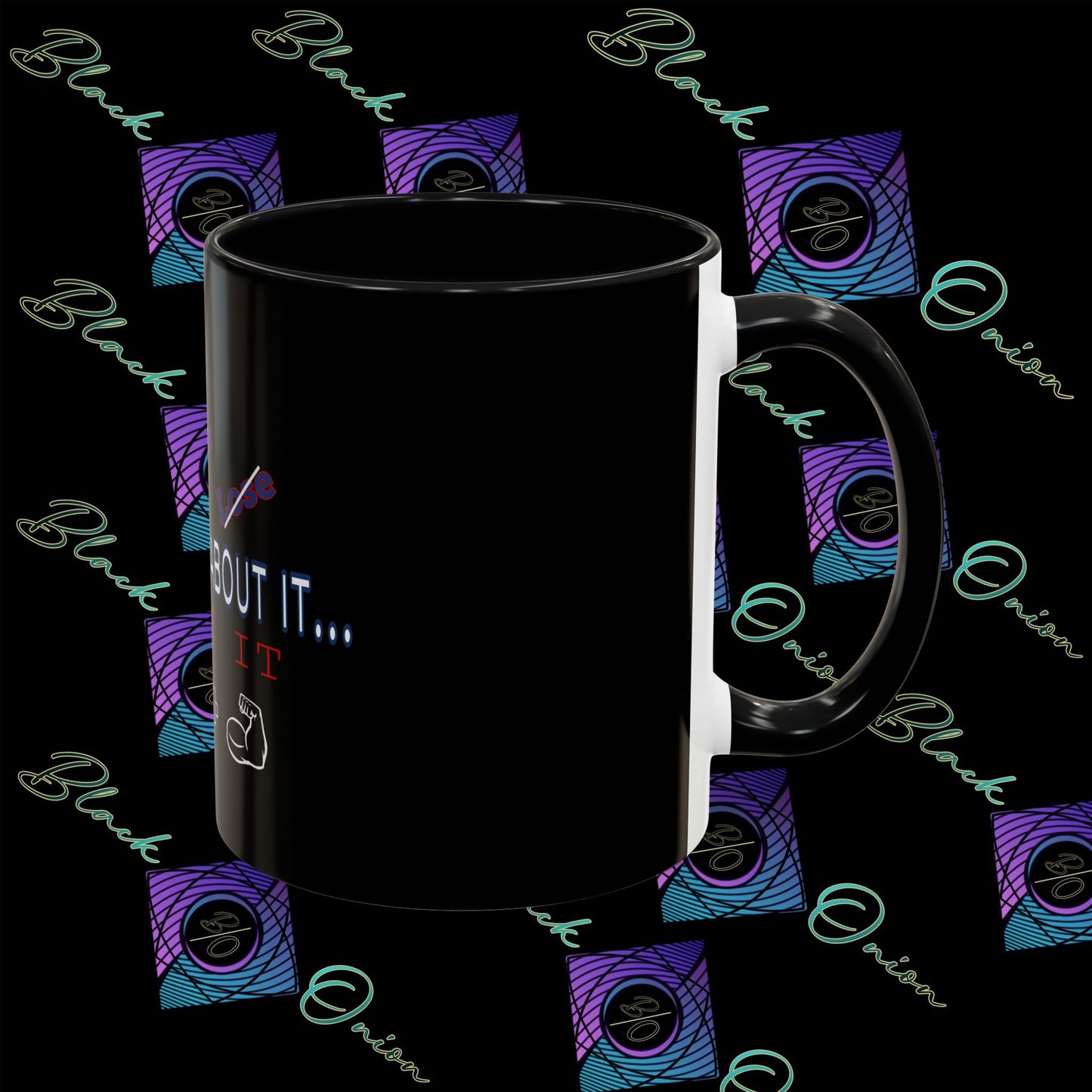 BlackOnion Coffee Mug Serial 2 with Workout Motif ‘Don’t think ‘🫵🔥💪