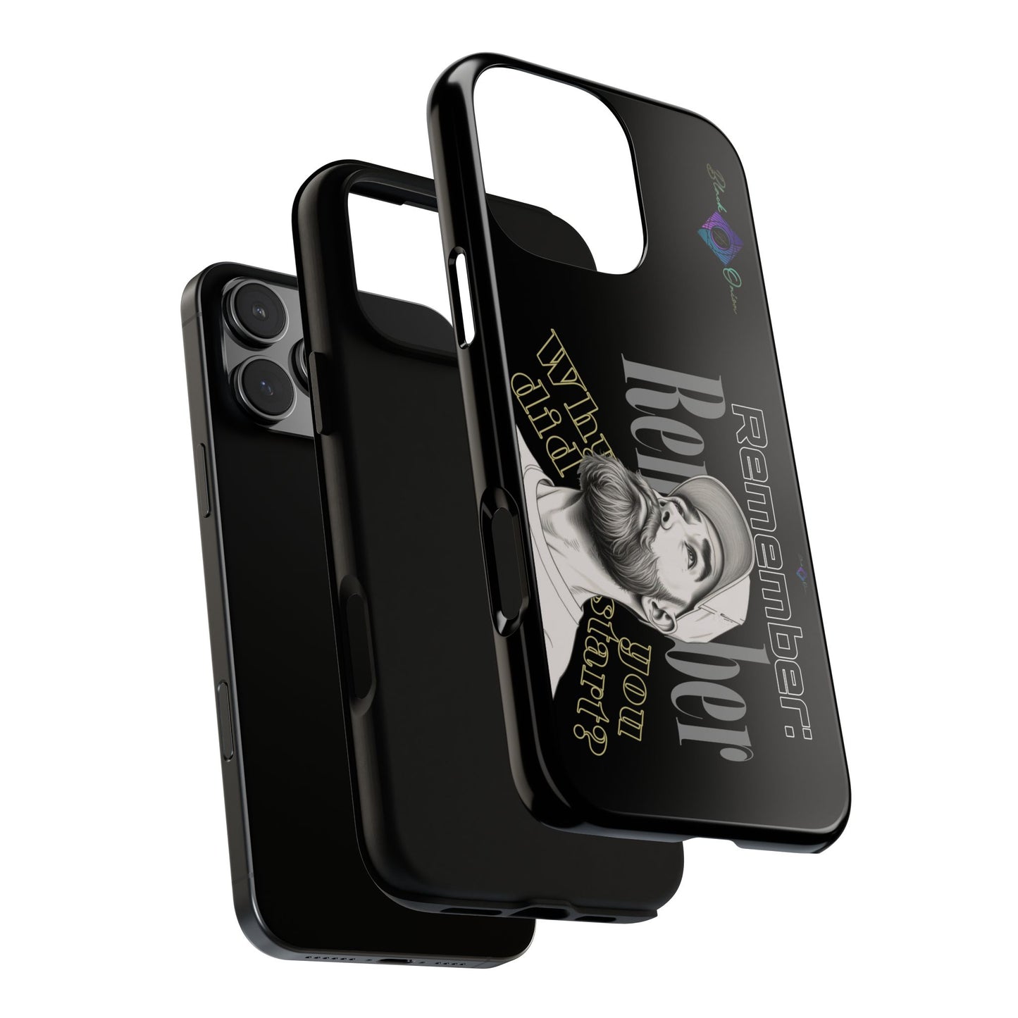 BlackOnion Brand New Phone Case - with Motivational Workout Motif’Remember ‘💪🔥🫵