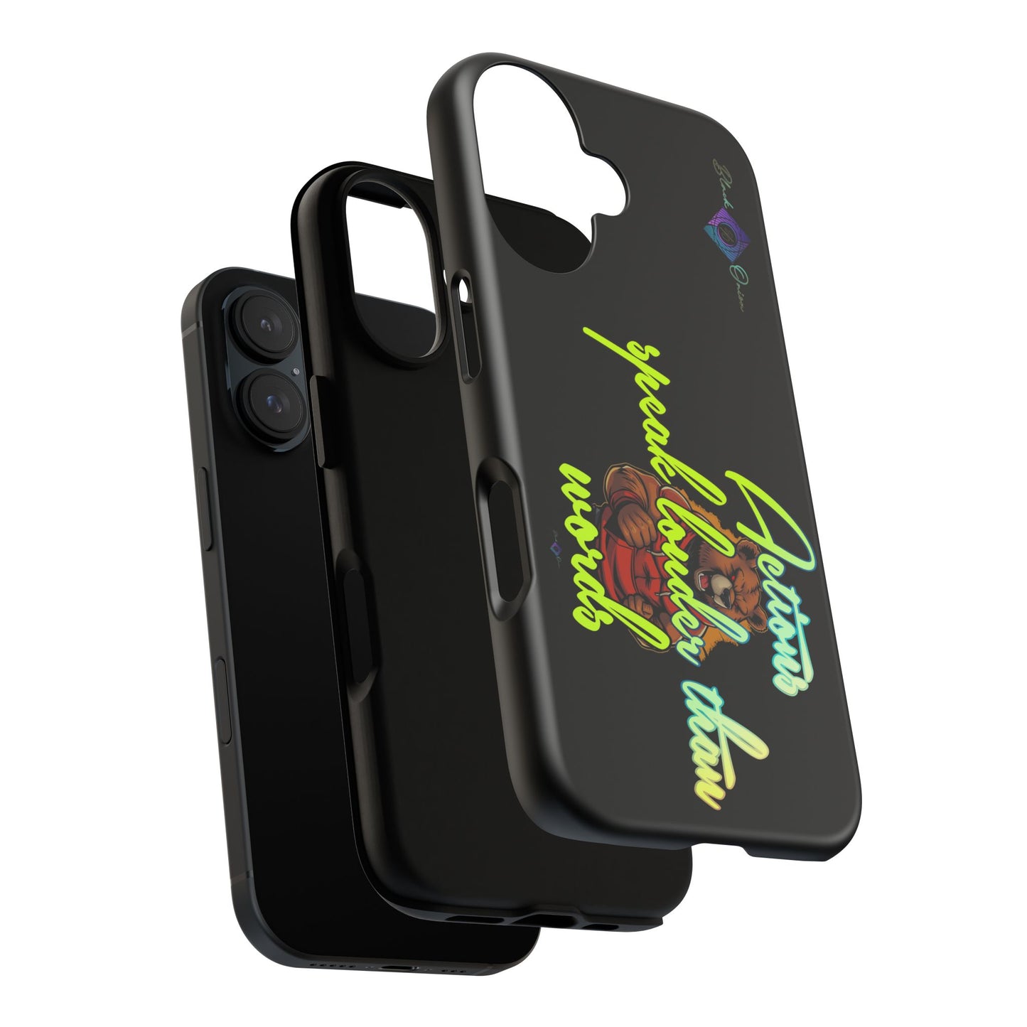 BlackOnion Brand New Phone Case - with Motivational Workout Motif ‘Actions speak lauder ‘💪🔥🫵