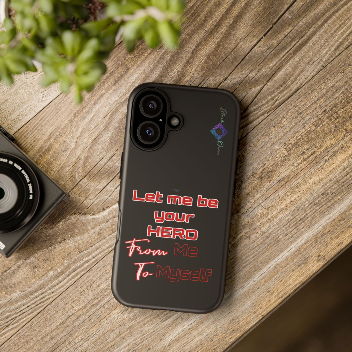 BlackOnion Brand New Phone Case - with Motivational Workout Motif’Let me be your Hero ‘💪🔥🫵